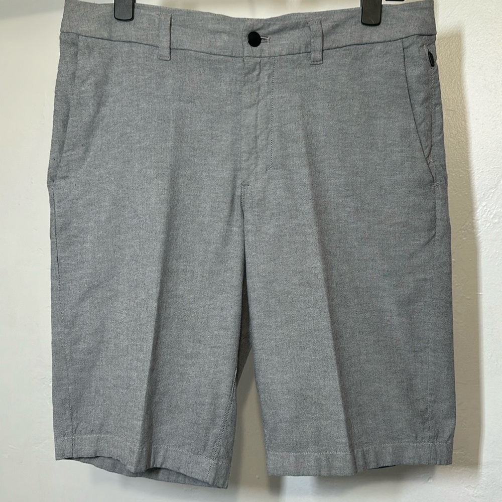 Lululemon Commission Oxford Shorts Mens 32 Gray 11” Inseam